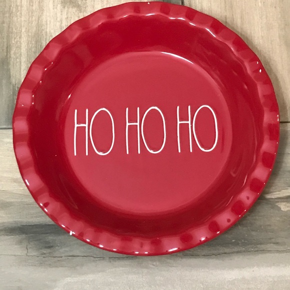 RAE DUNN Elongated HO HO HO Christmas Pie Plate - Picture 6 of 6